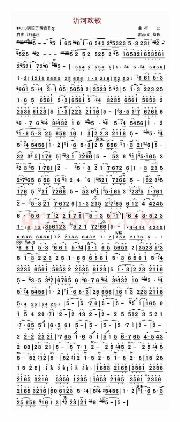 沂河欢歌（笛子独奏曲）