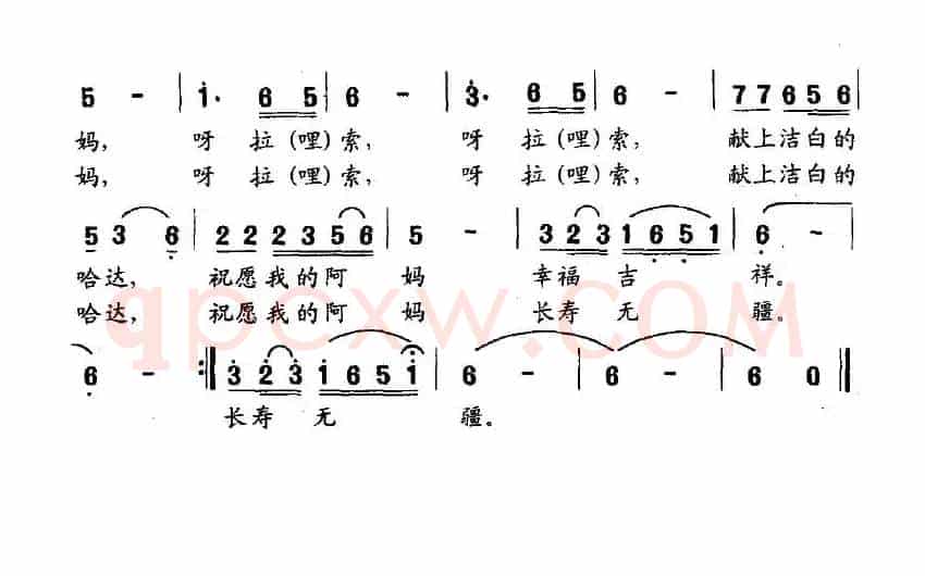 我的阿妈在西藏（魏力兴词 王克俊曲）
