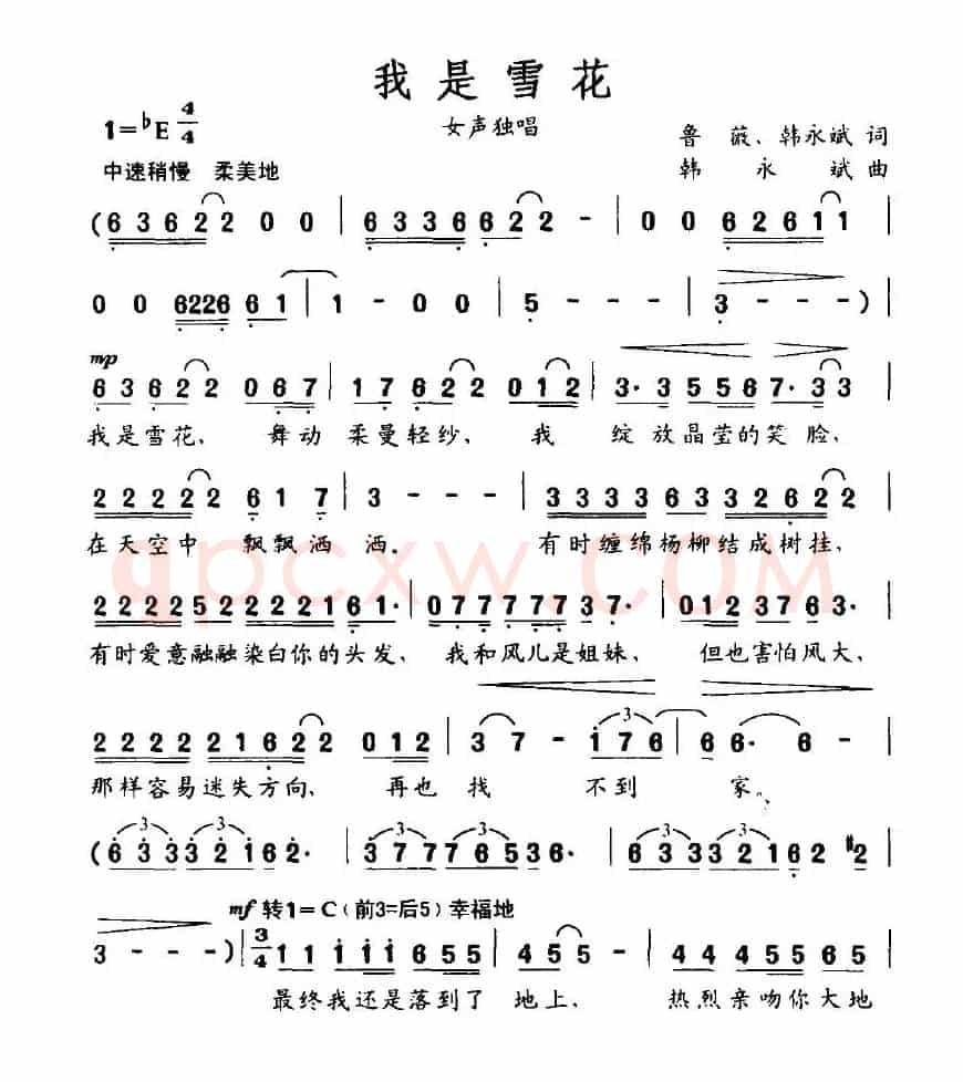 我是雪花