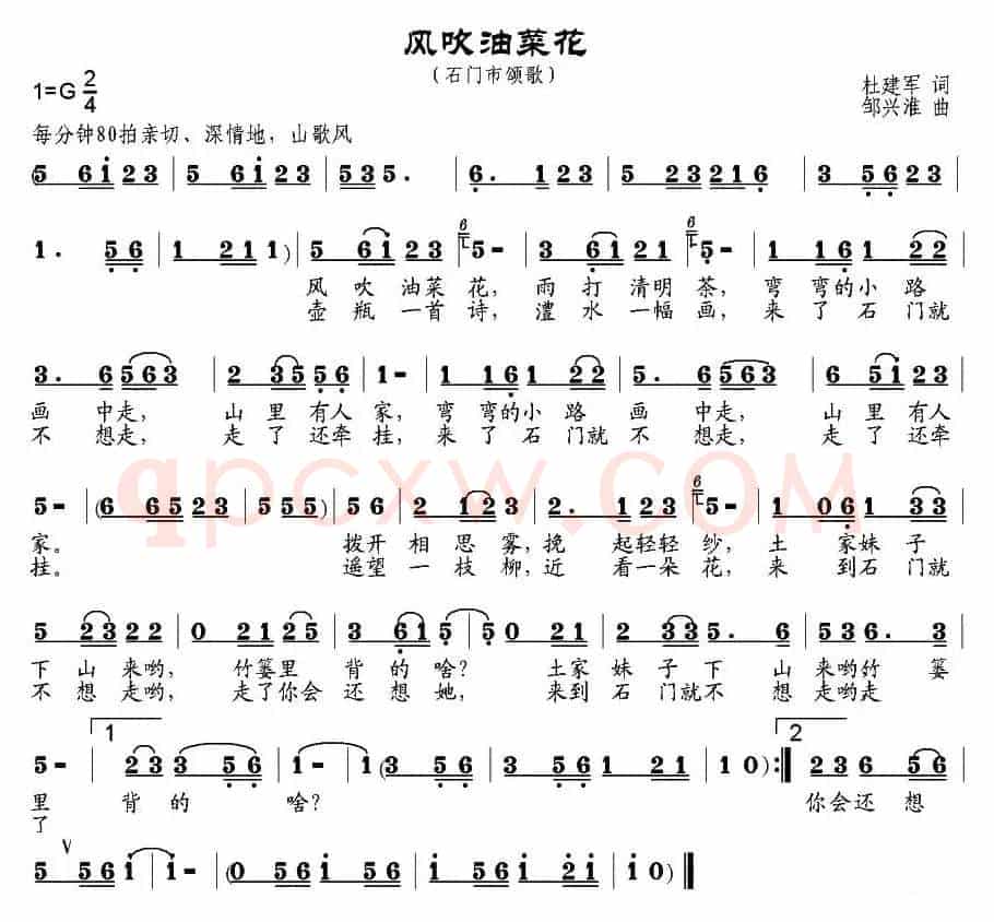风吹油菜花