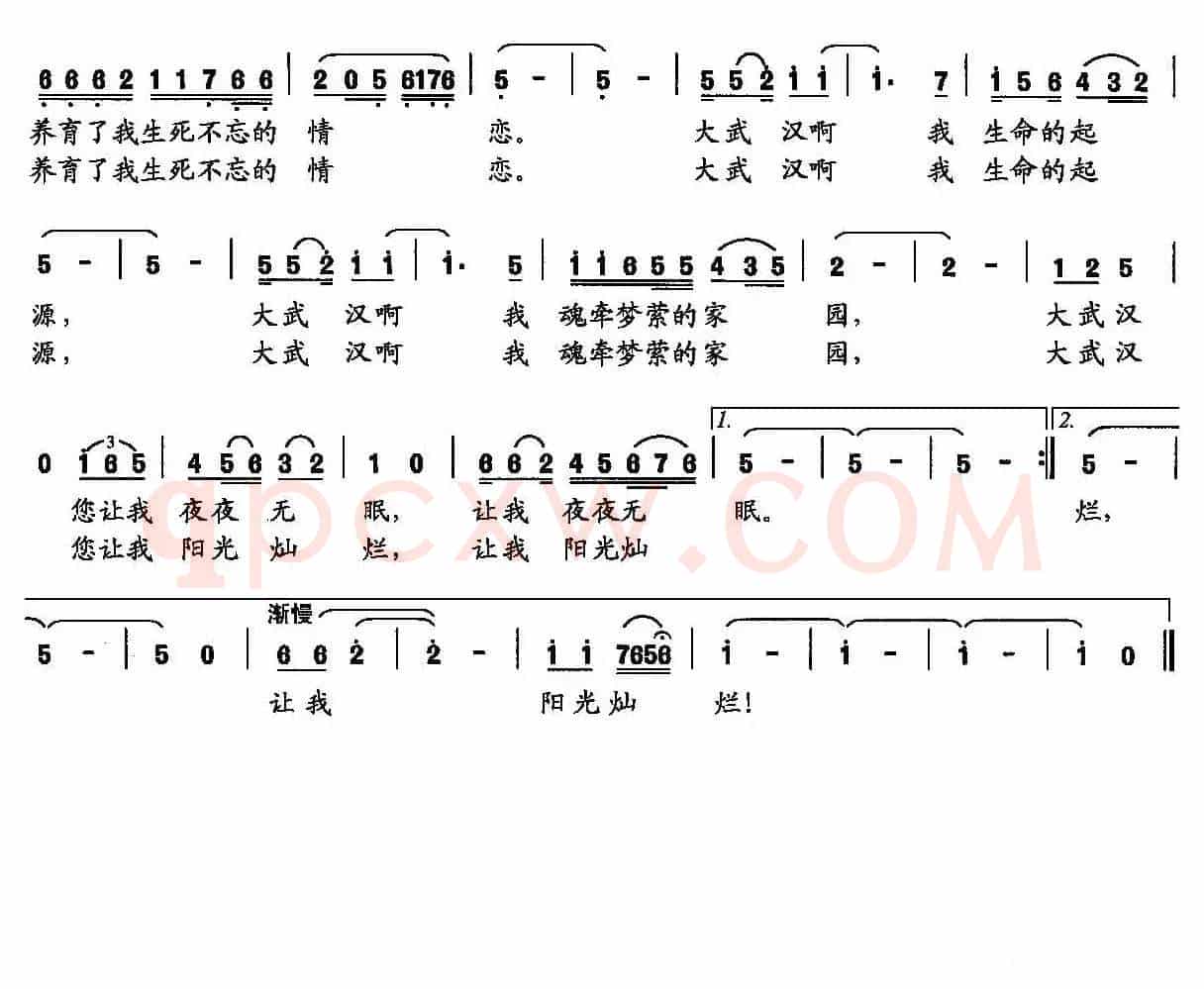 大武汉(王东明词 黄水泉曲)