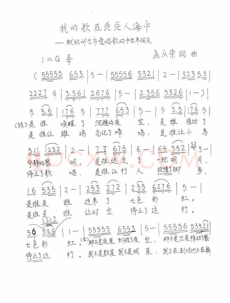我的歌在茫茫人海中