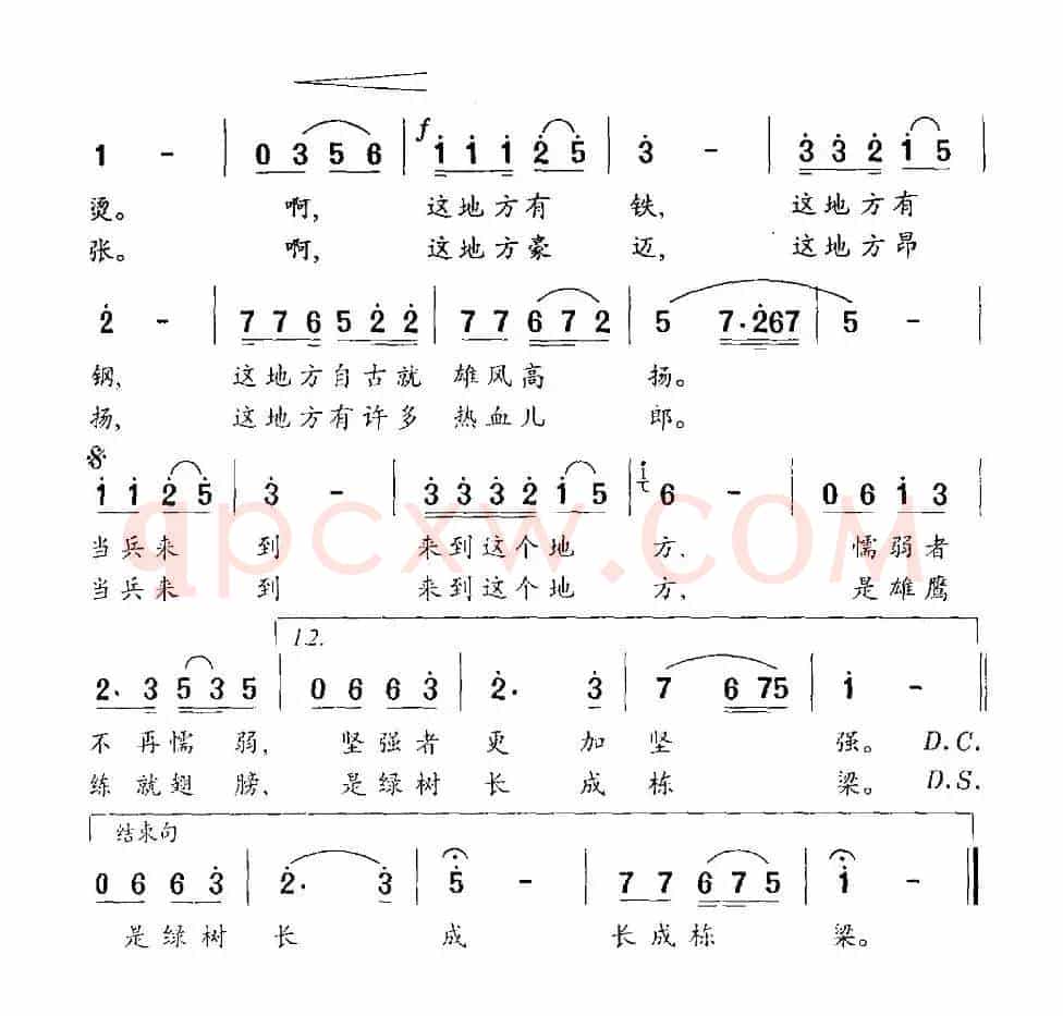 当兵来到这个地方（石顺义词 羊鸣曲）