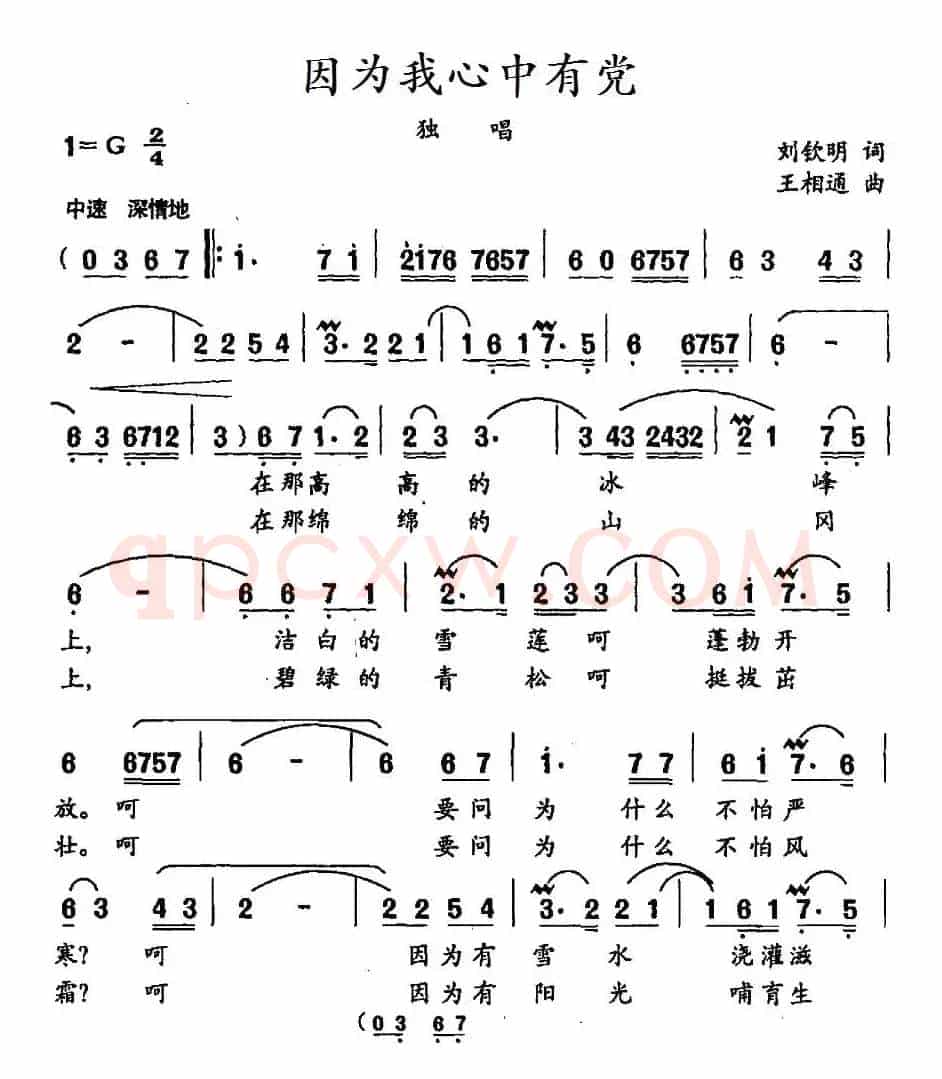 因为我心中有党