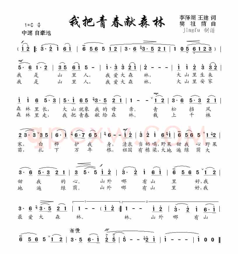 我把青春献森林