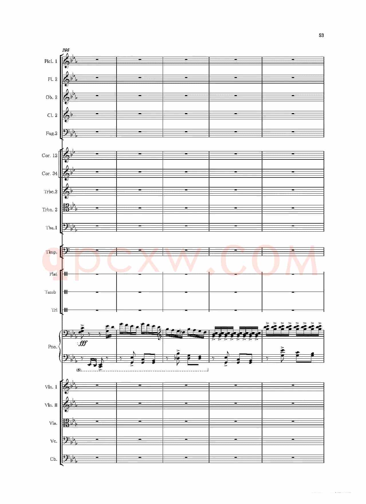 第二钢琴协奏曲（第一·二·三乐章）（管弦乐作品）