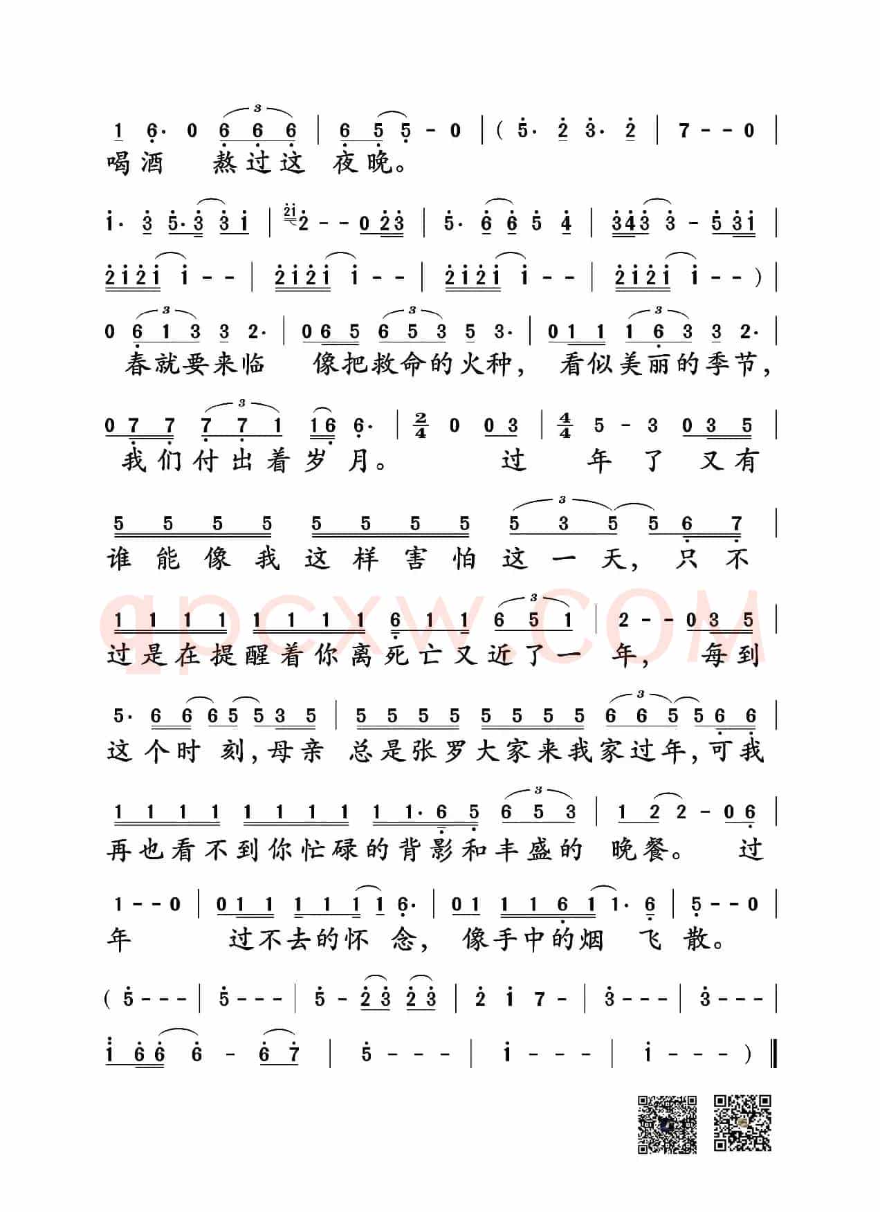 过年(赵雷词曲)