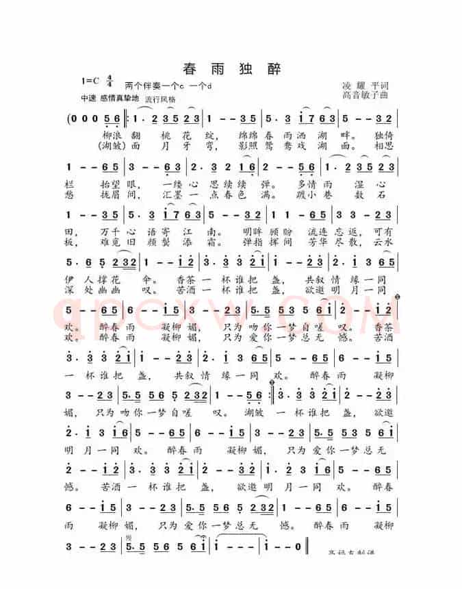 春雨独醉