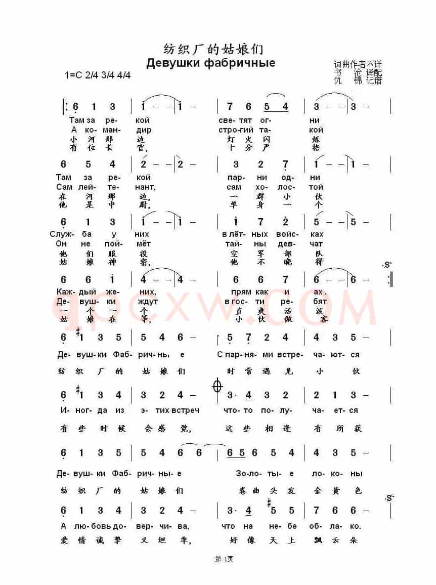 纺织厂的姑娘们Девушки фабричные