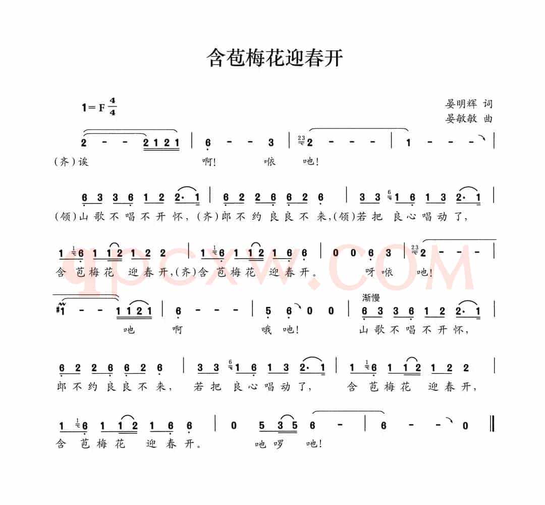 含苞梅花迎春开