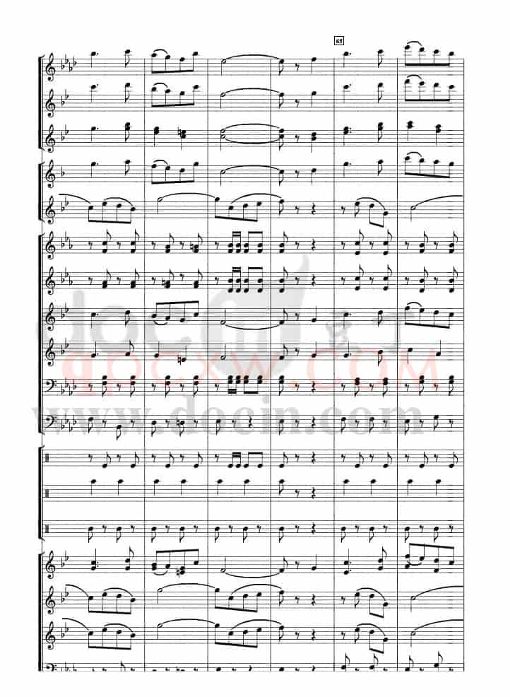 团结友谊进行曲( 军乐总谱)