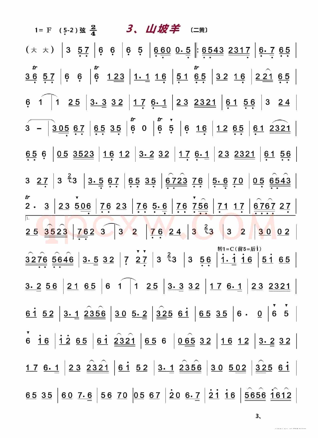京剧伴奏曲牌13首