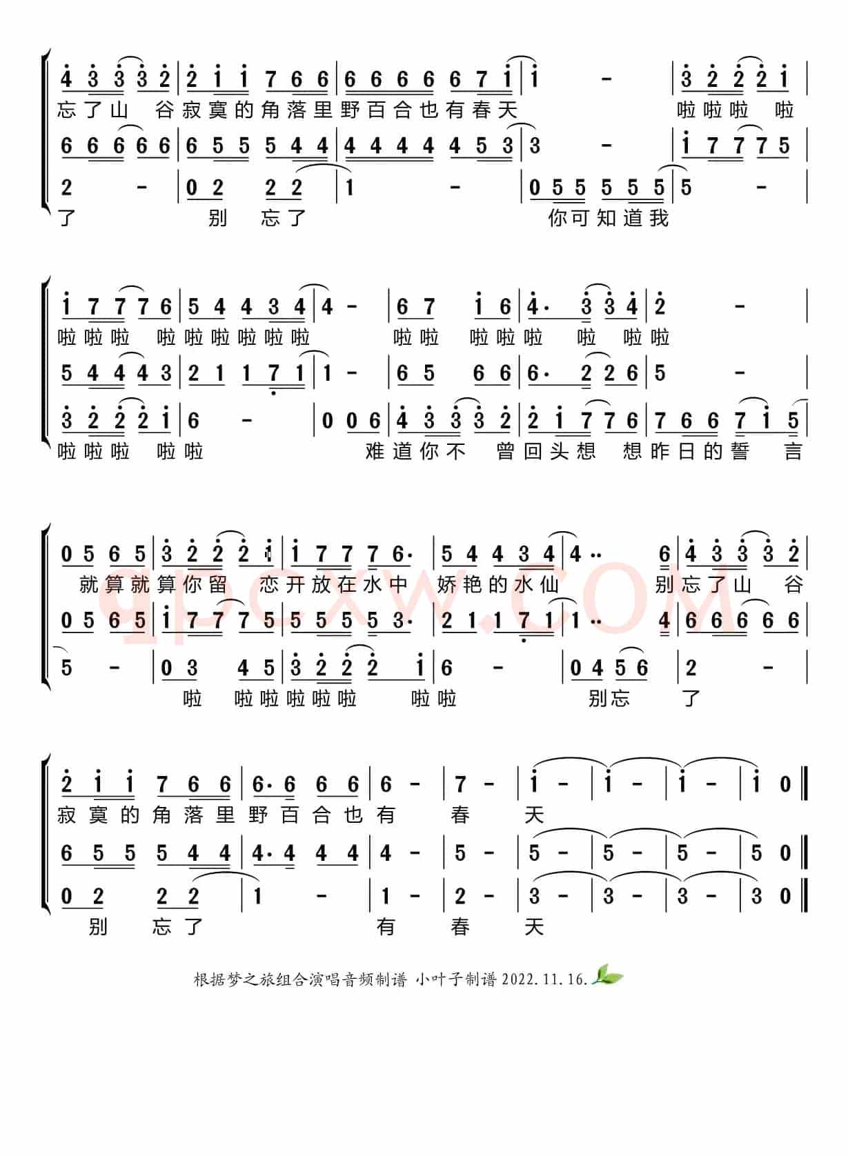 野百合也有春天（梦之旅组合）