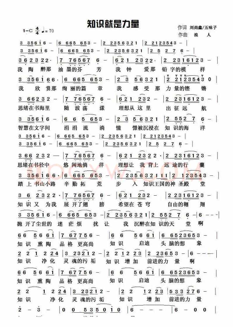 知识就是力量(刘尚鑫 五味子词 草原浪人曲)