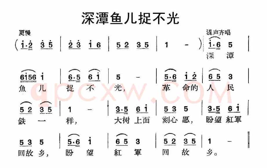 深潭鱼儿捉不光 