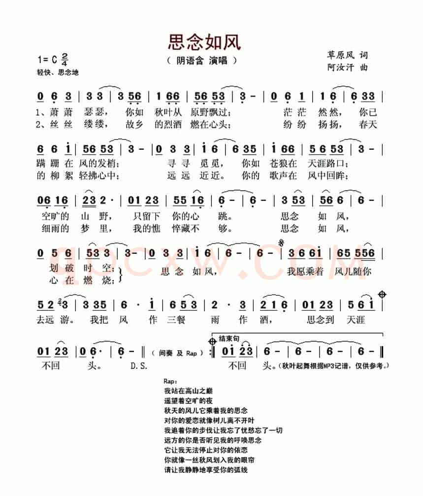 思念如风