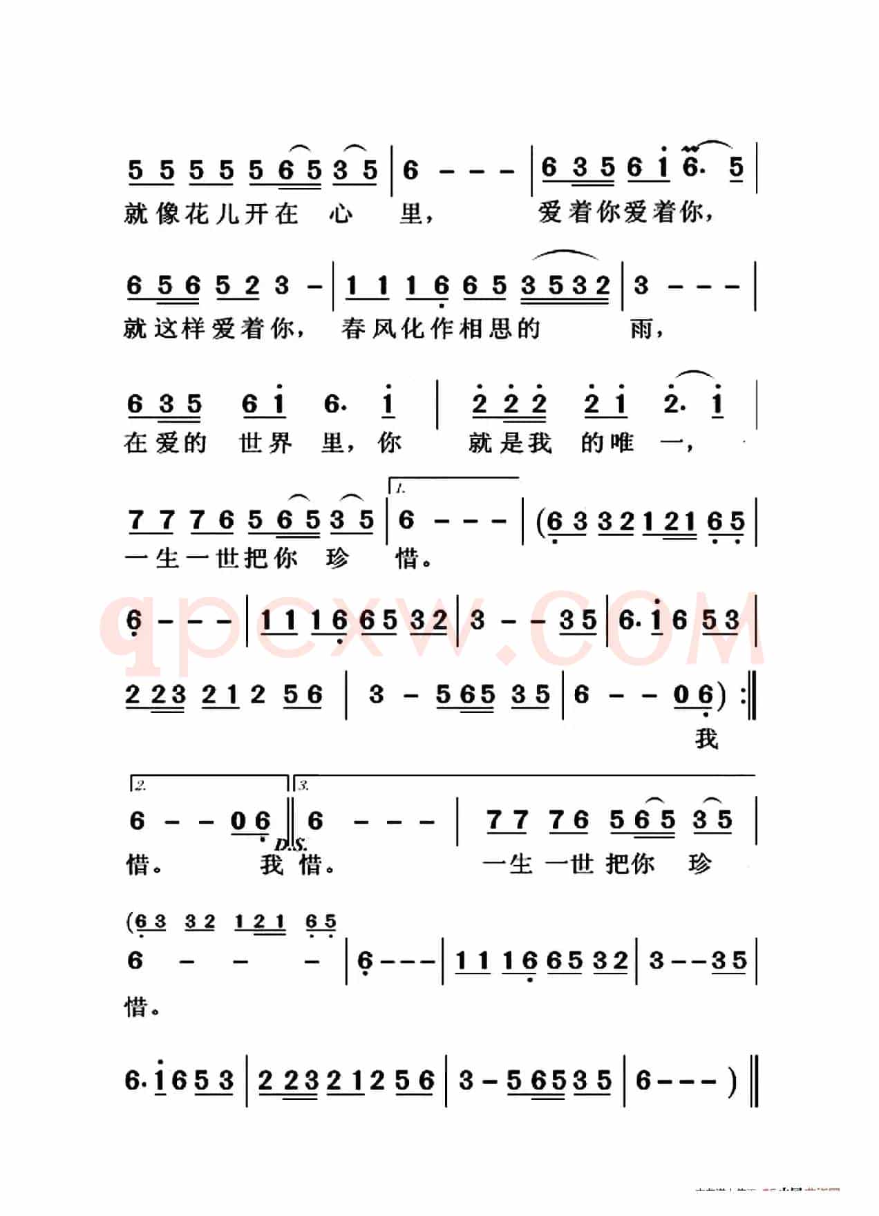 爱的世界只有你（大字老人适用）