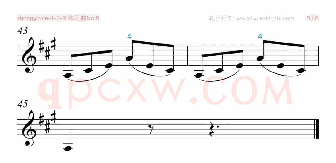丹克拉练习曲No.6（小提琴）