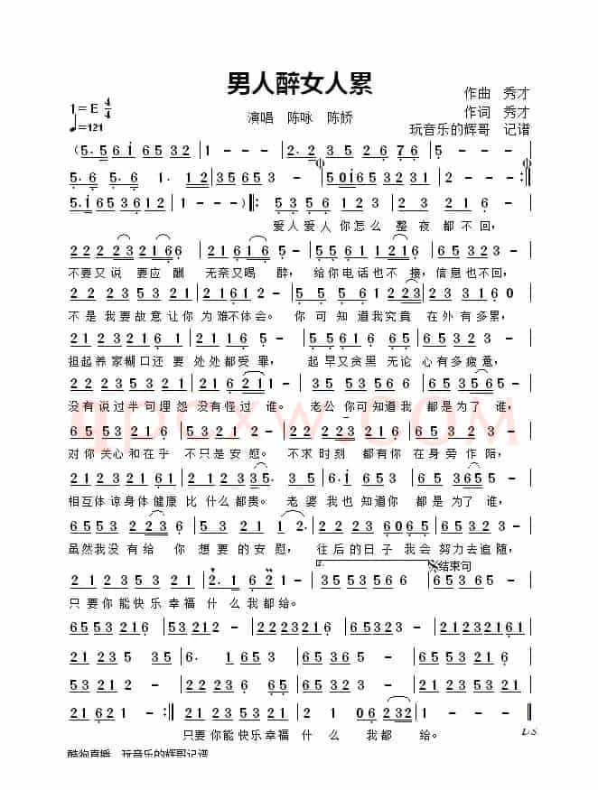 男人醉女人累（陈咏  陈娇）