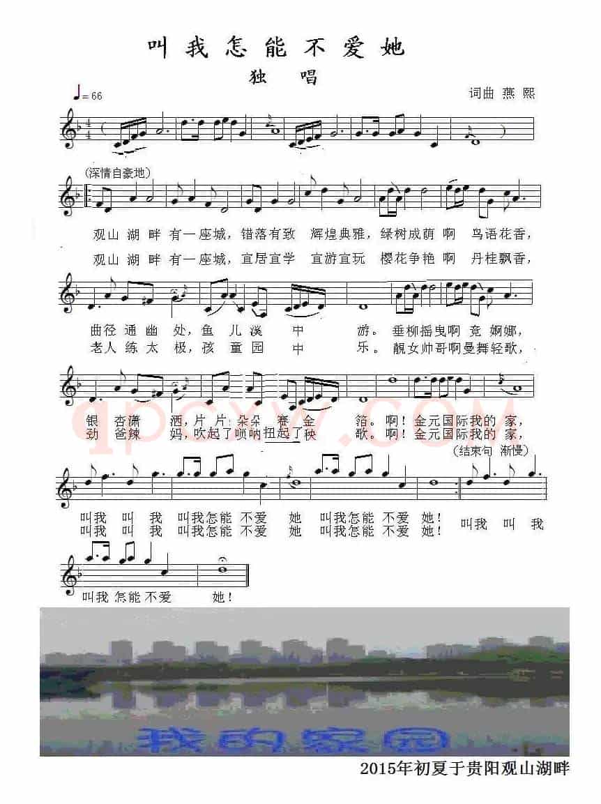 叫我怎能不爱她(五线谱版)