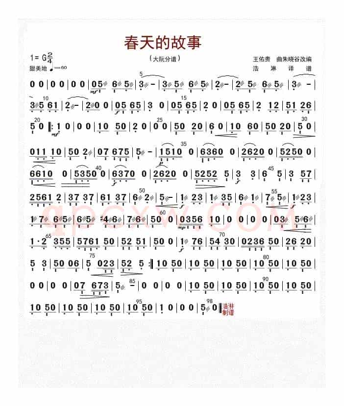 创业的故事（大阮分谱）