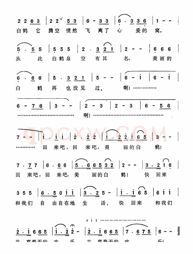 回来吧，白鹤