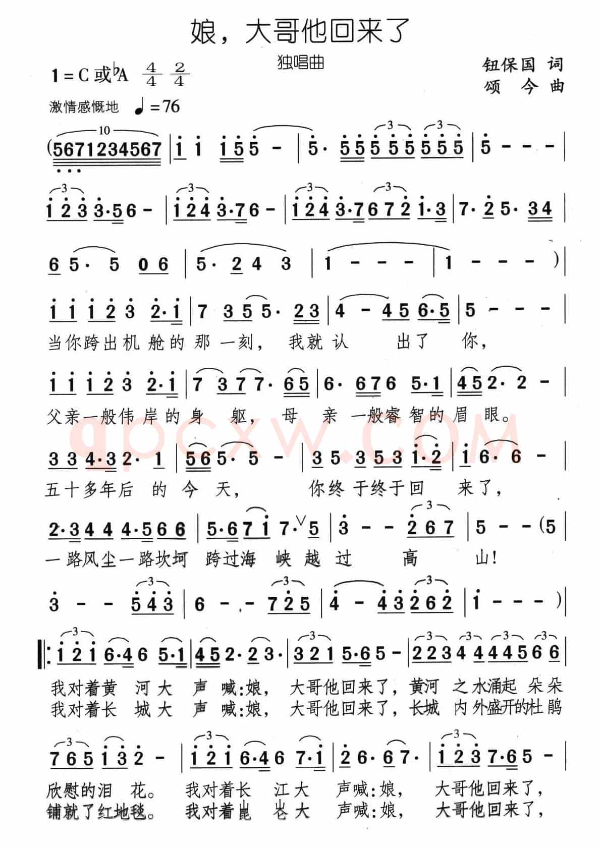 娘,大哥他回来了