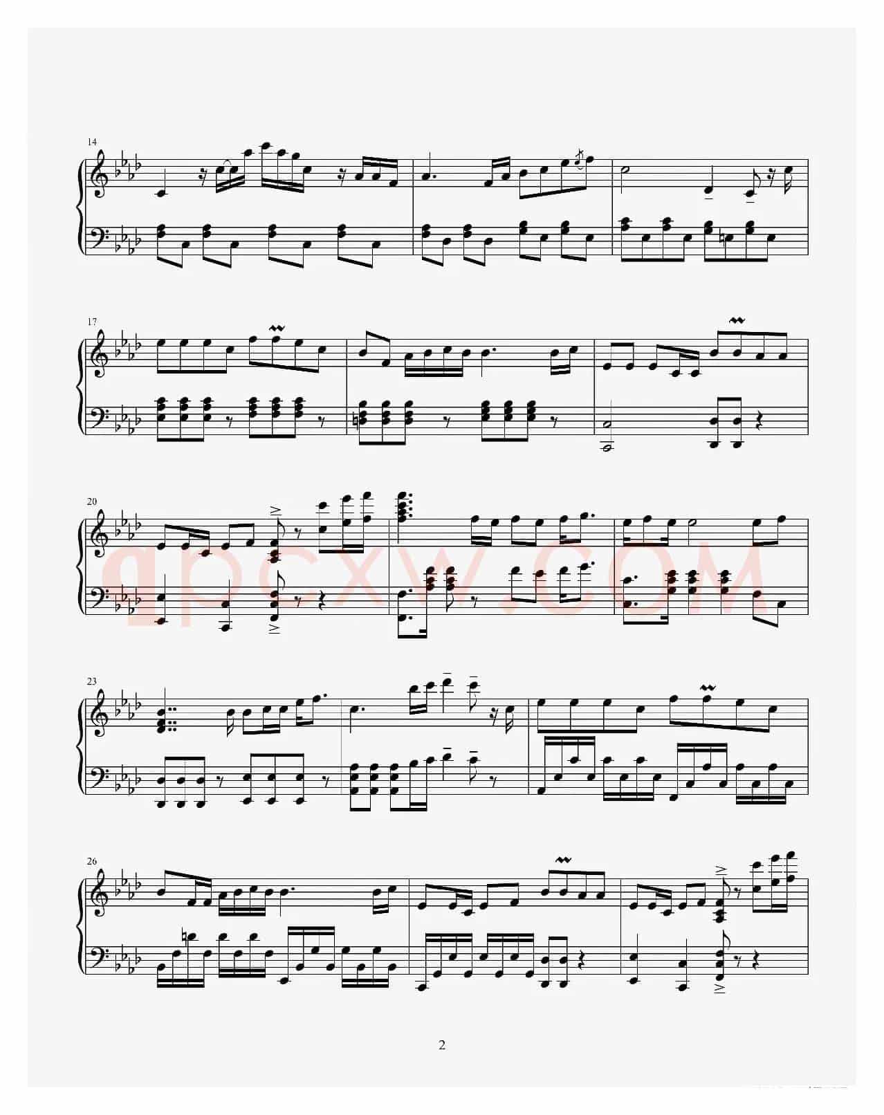 赵胤先钢琴曲谱《可可托海的牧羊人》（抒情钢琴版）