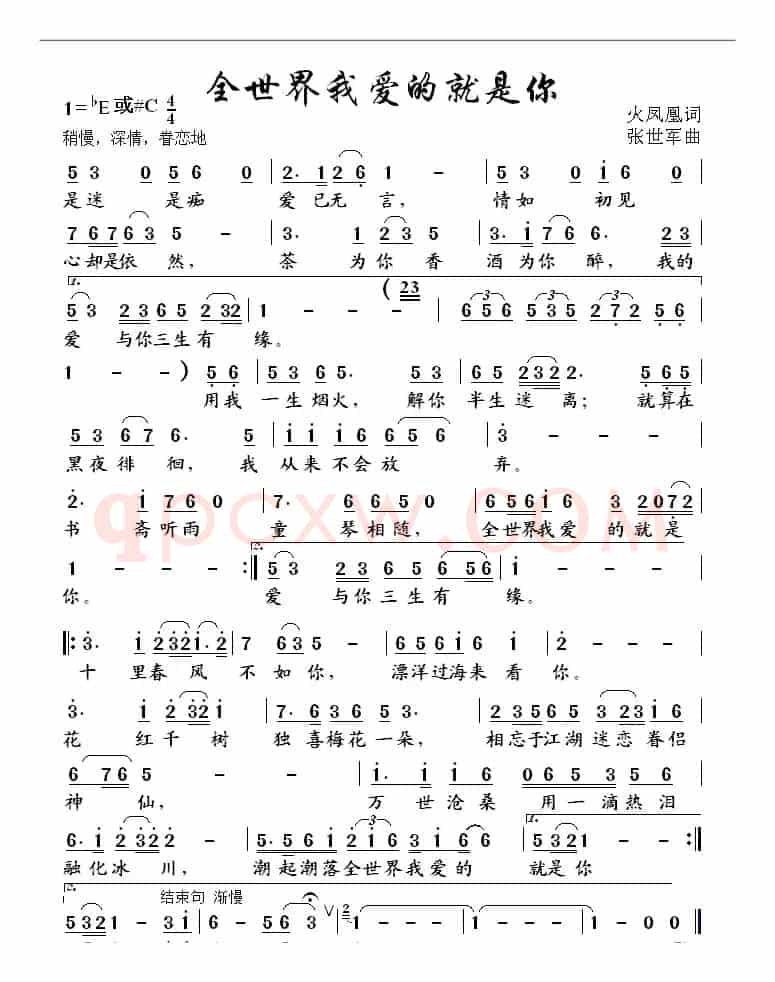 全世界爱的就是你