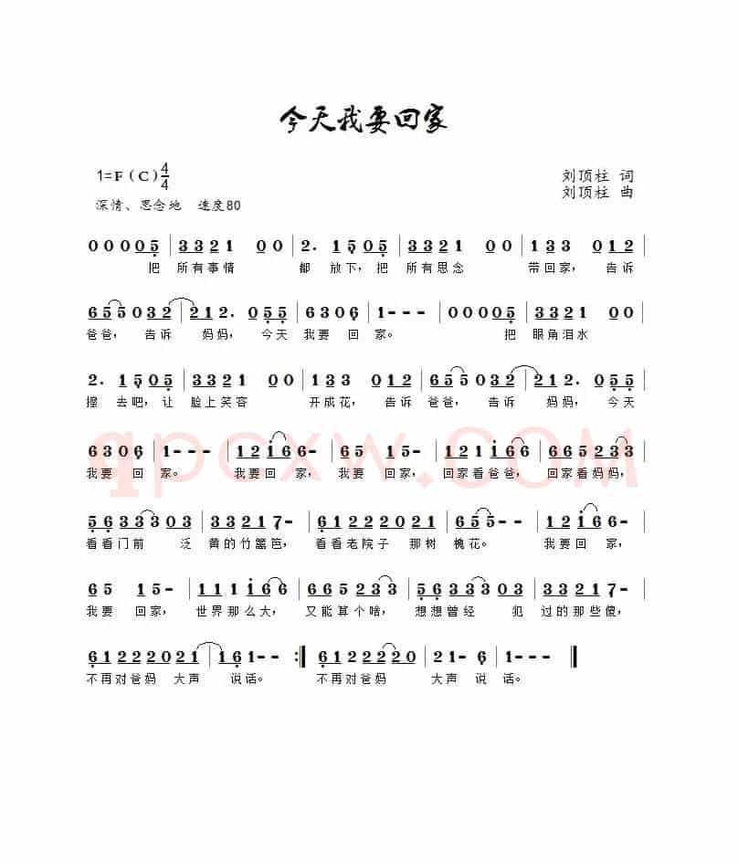 今天我要回家（康苗）