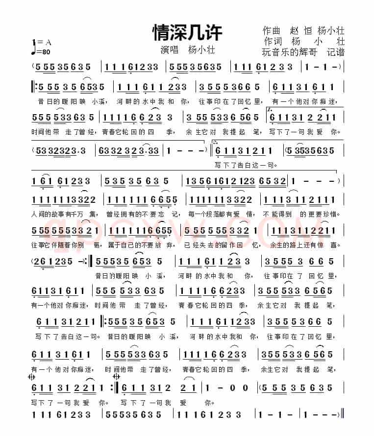 情深几许（演唱  杨小壮）