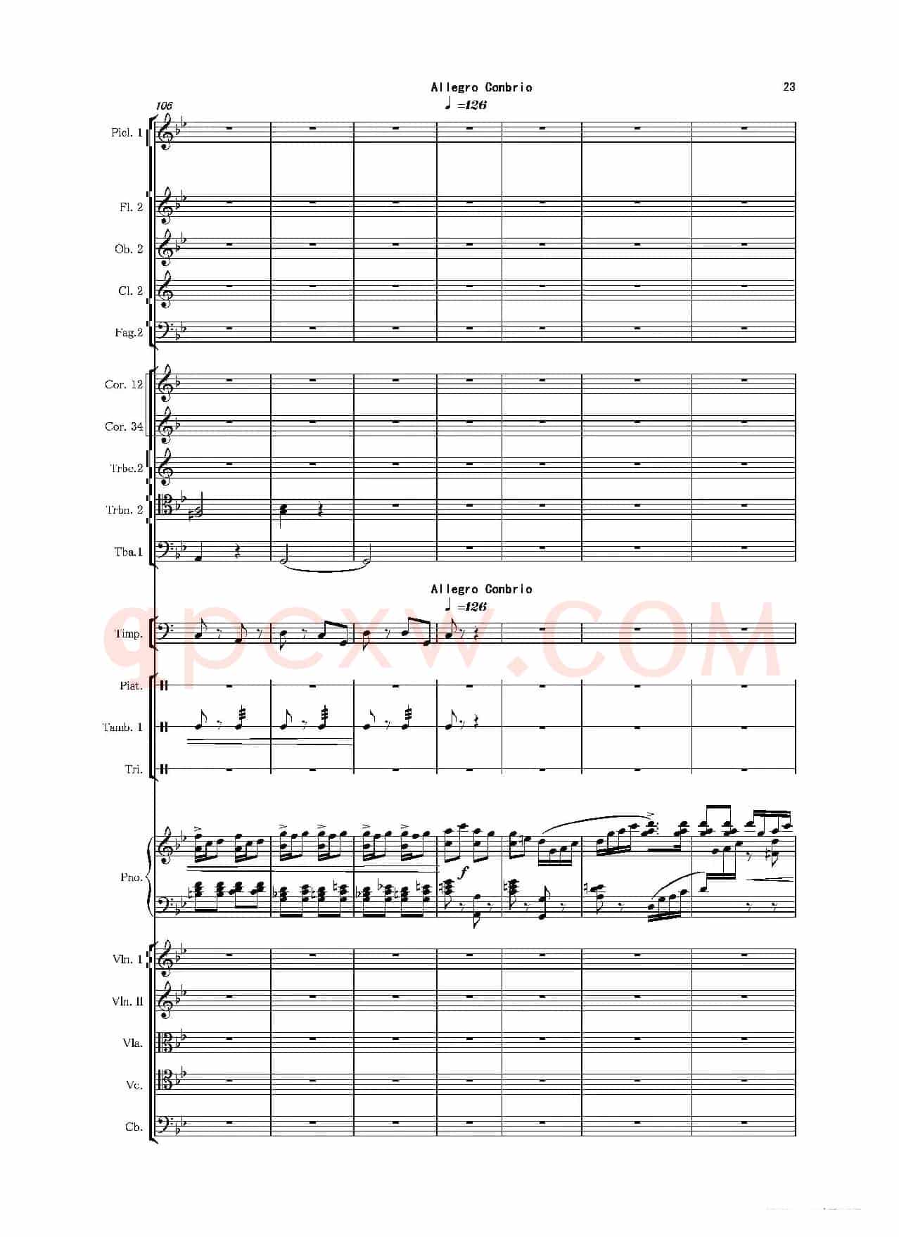 第二钢琴协奏曲（第一·二·三乐章）（管弦乐作品）