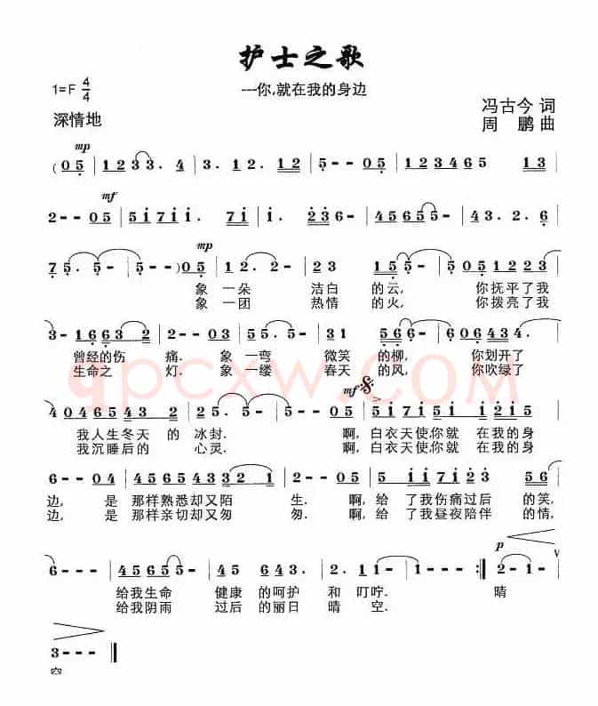 护士之歌（冯古今词 周鹏曲）