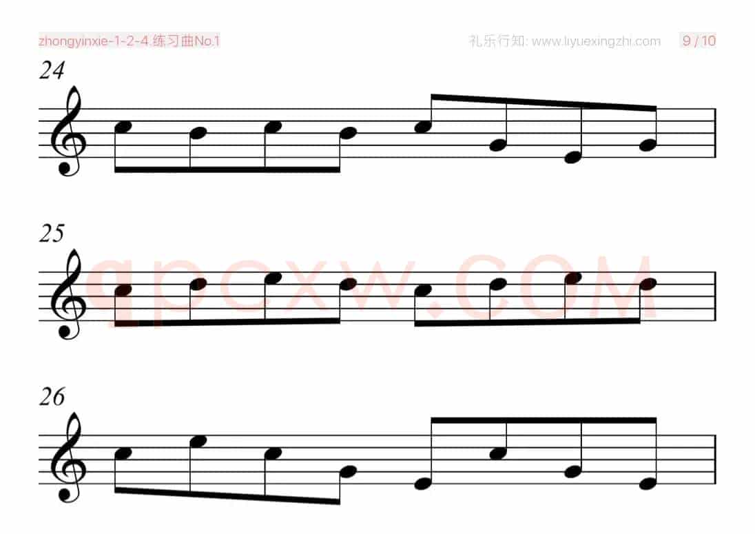 沃尔法特练习曲No.1（小提琴）