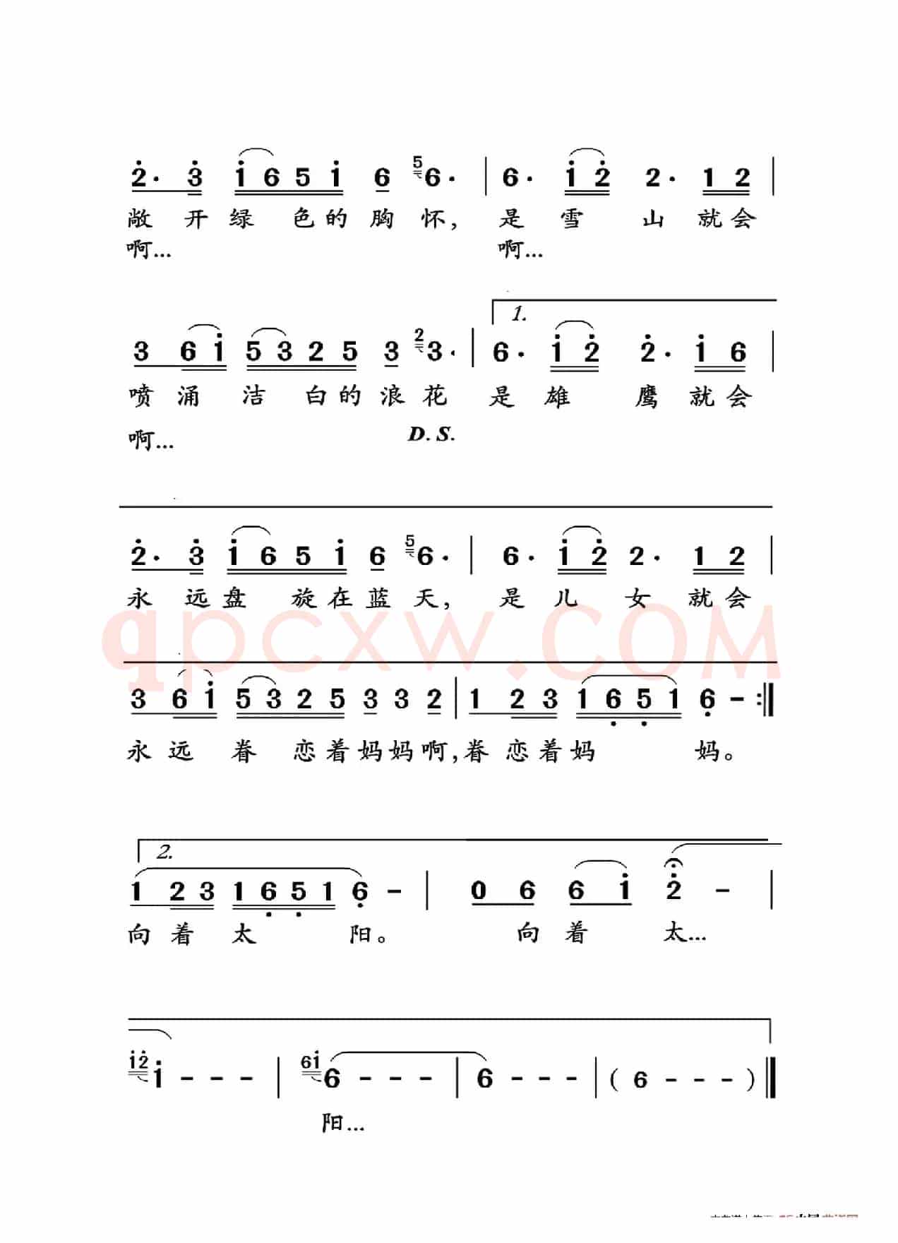 向着太阳（大字老人适用）