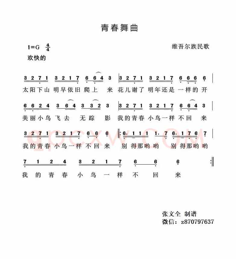 青春舞曲（维吾尔族民歌）