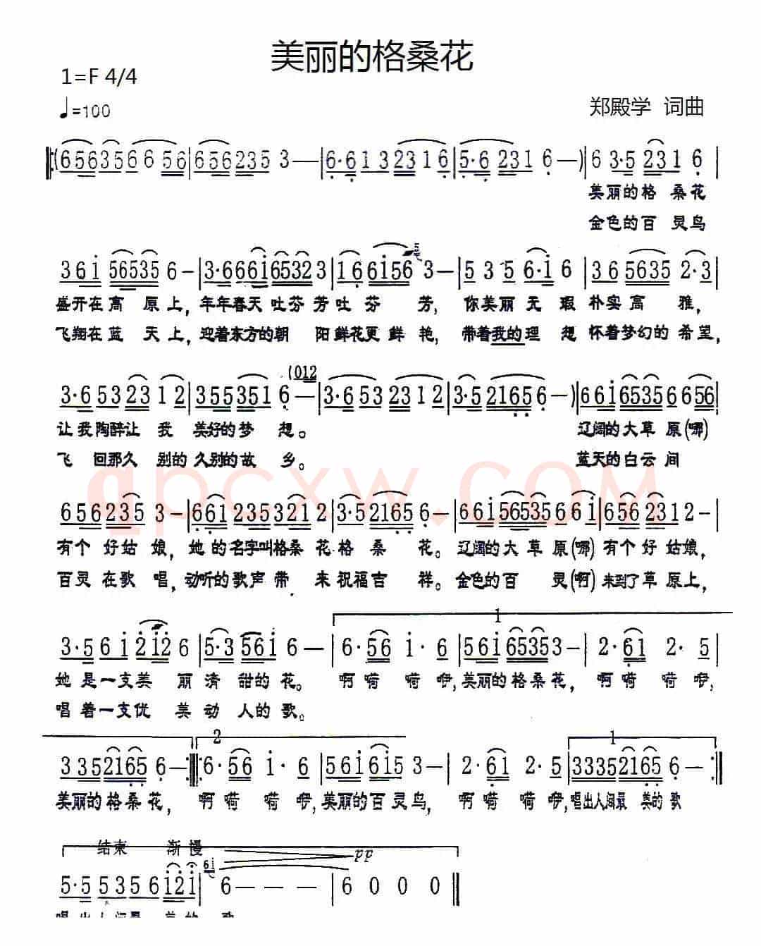 美丽的格桑花（郑殿学 词曲）