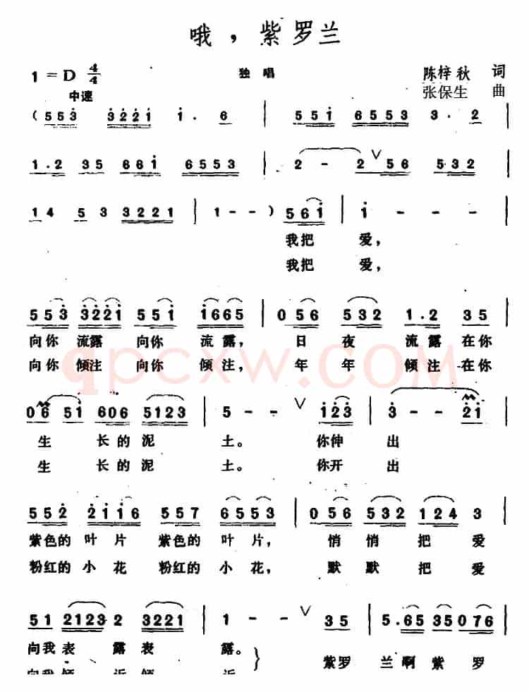 哦，紫罗兰 