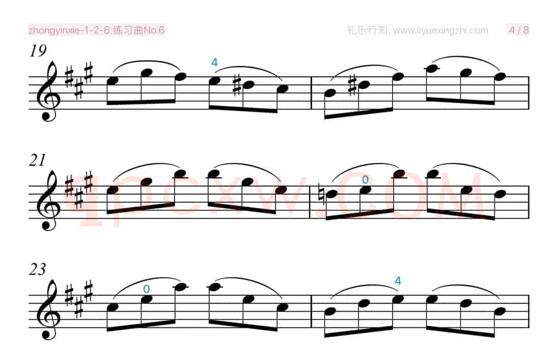 丹克拉练习曲No.6（小提琴）