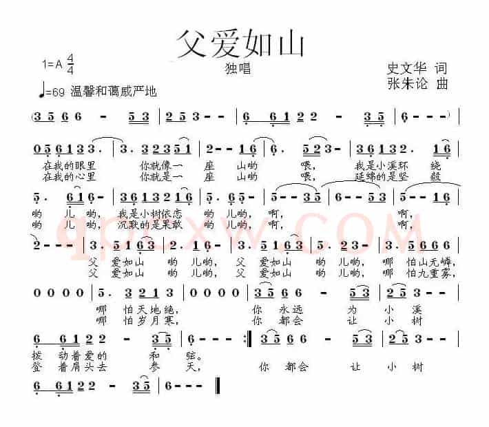 父爱如山（史文华词 张朱论曲）