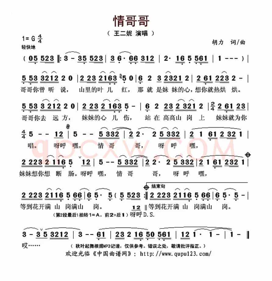 情哥哥（胡力词 胡力曲）