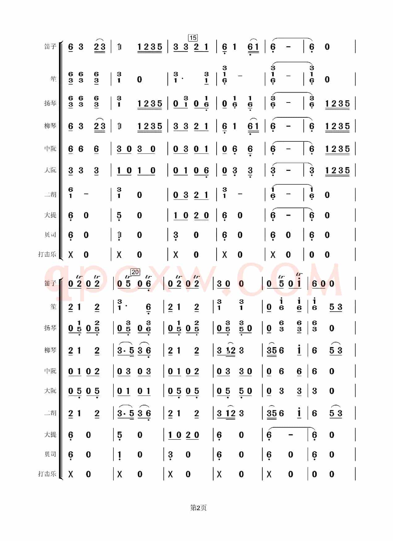 采花（民乐合奏总谱）