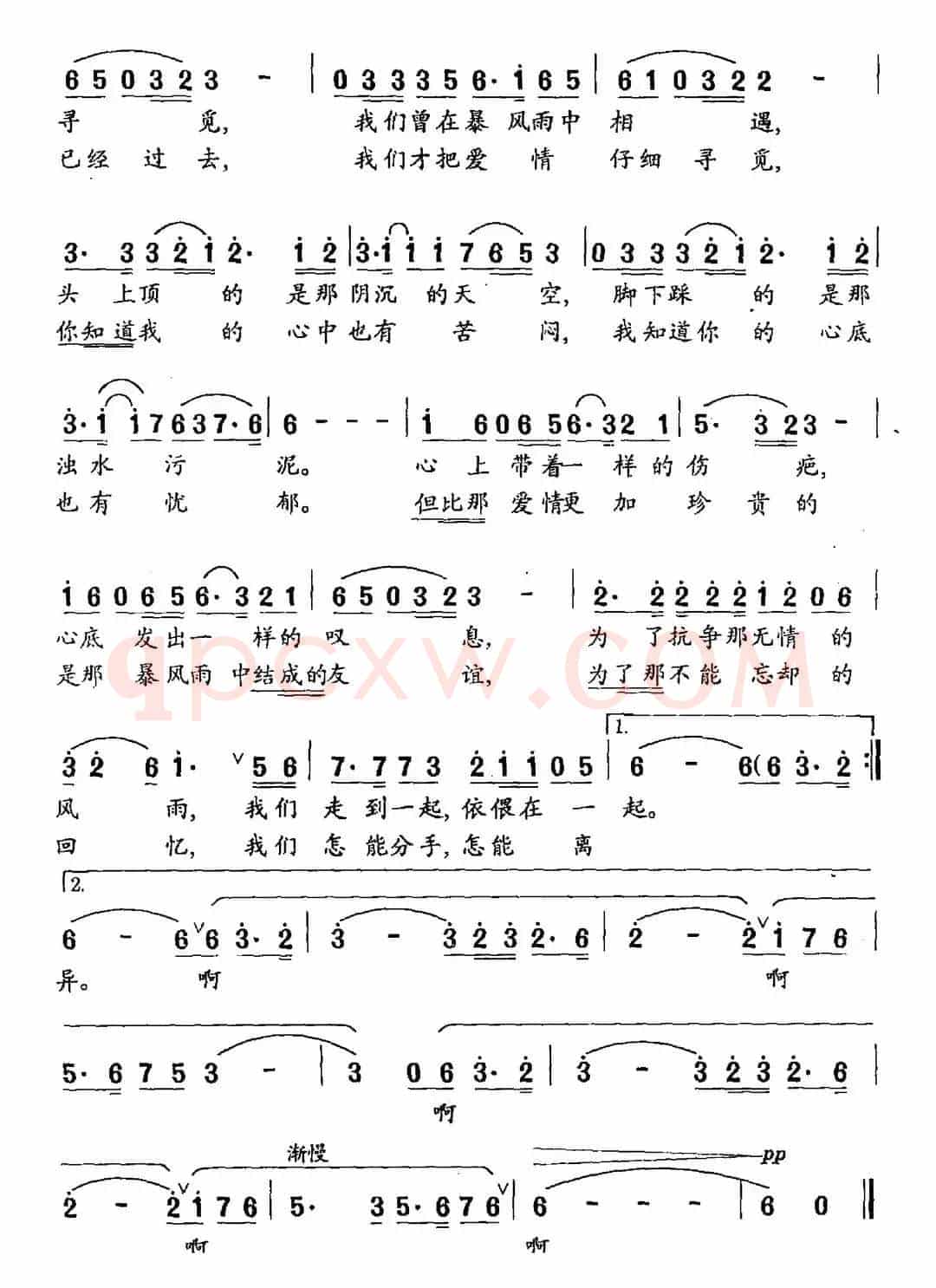 暴风雨中的故事（耿大权词 孙秀华曲）