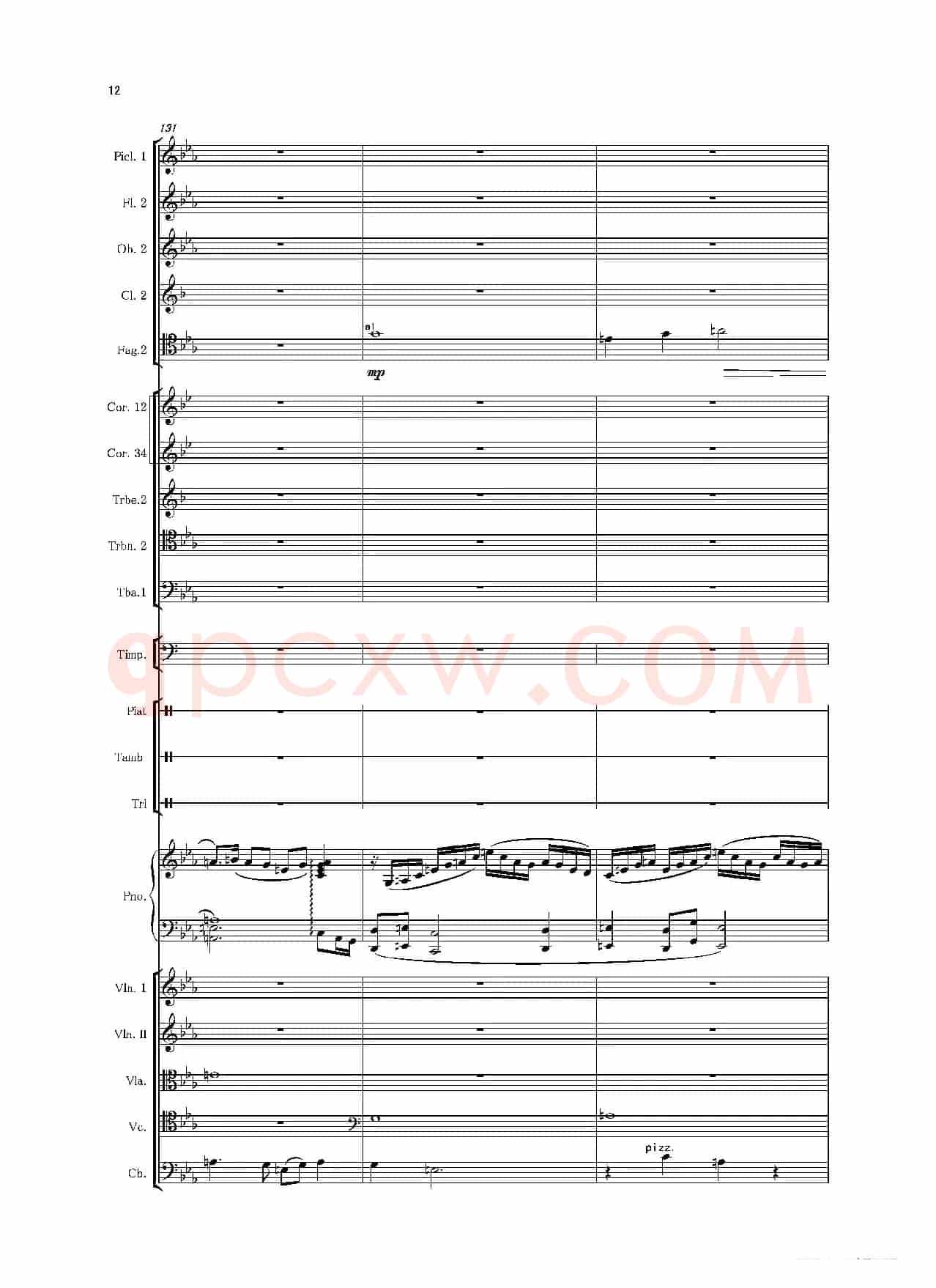 第二钢琴协奏曲（第一·二·三乐章）（管弦乐作品）