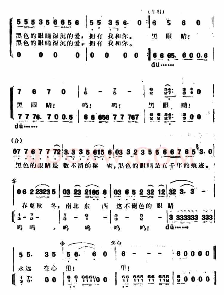 黑色的眼睛