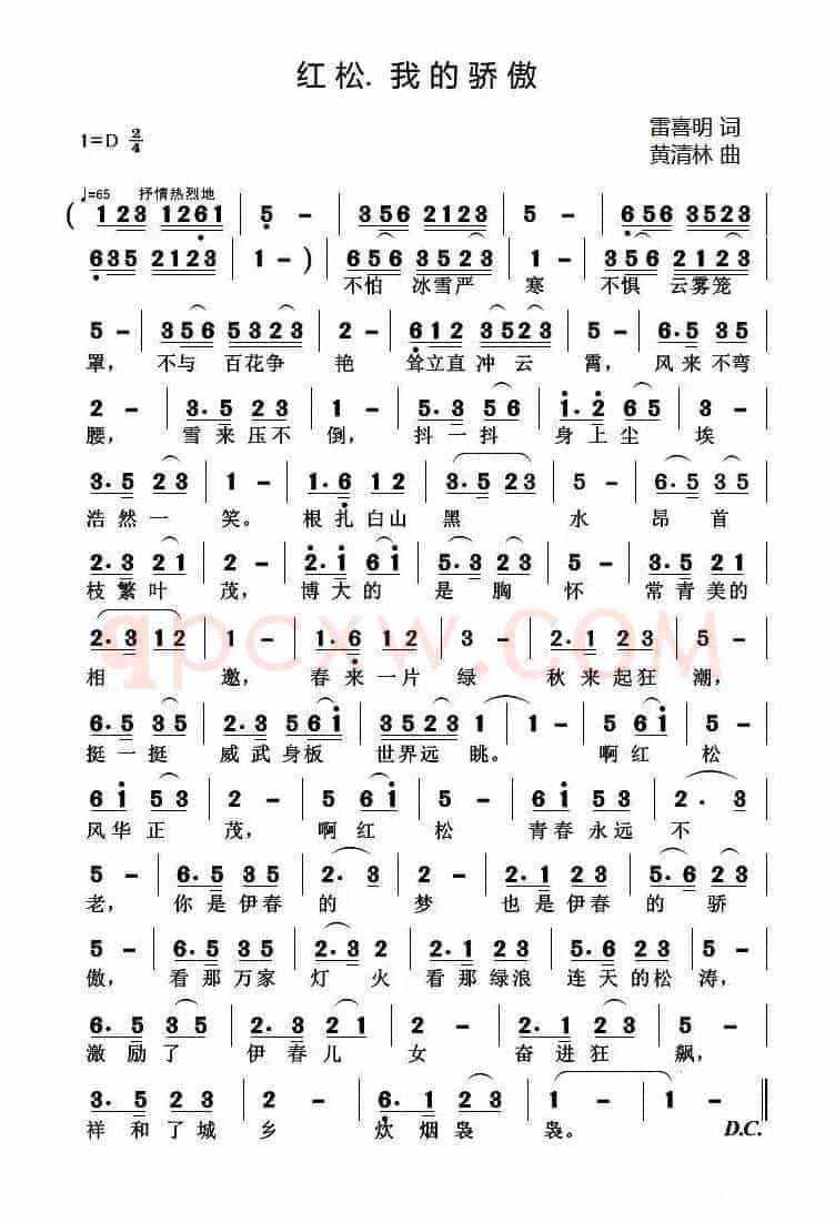 红松、我的骄傲