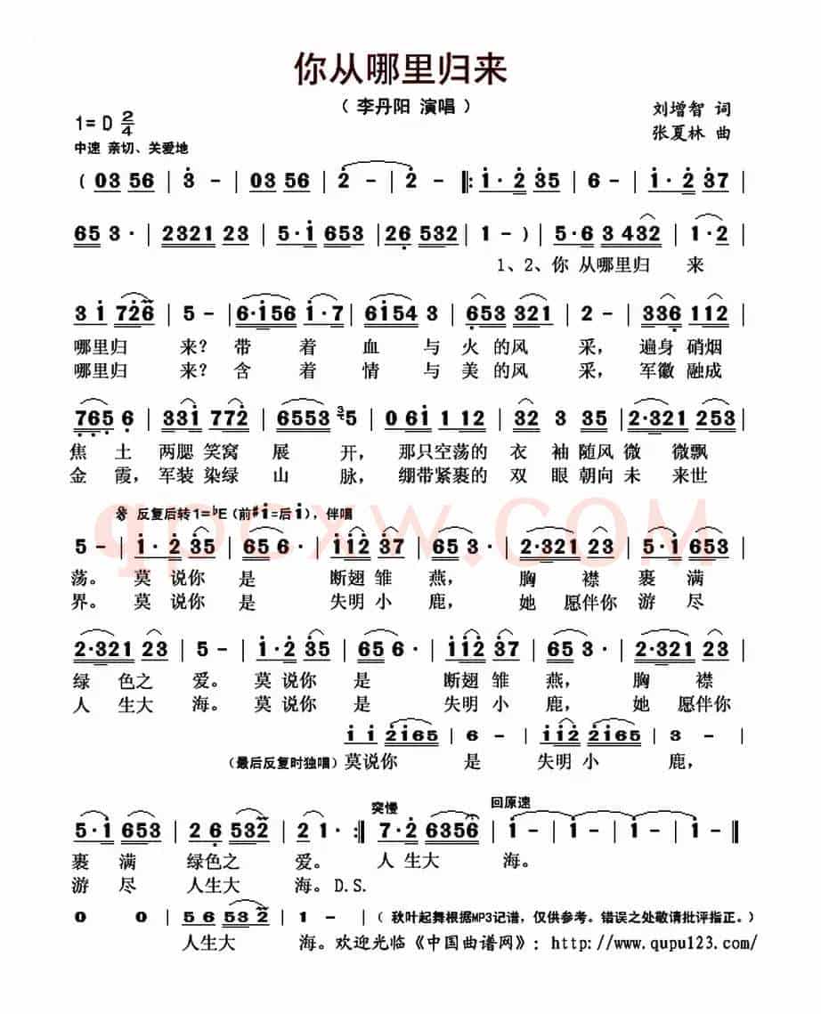 你从哪里归来
