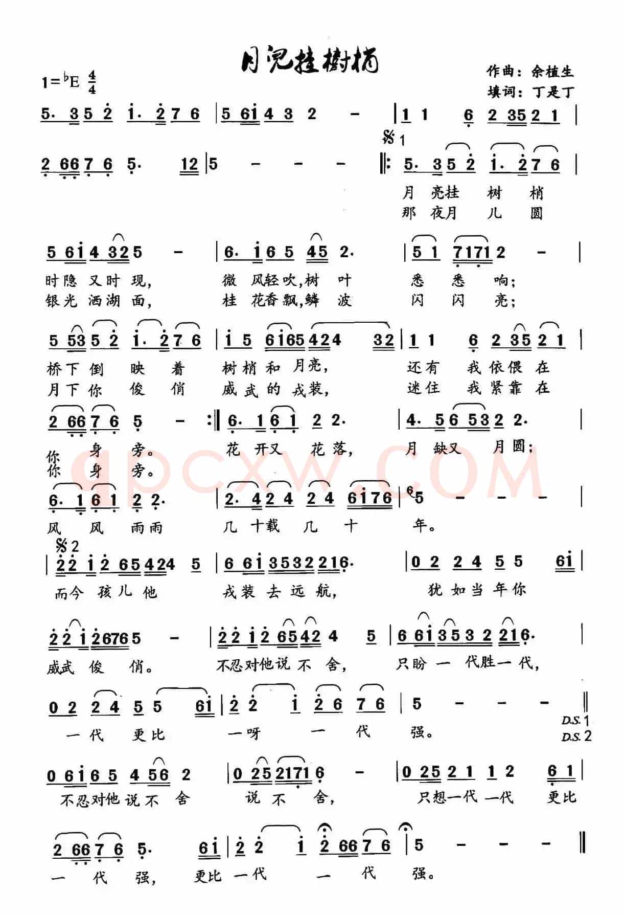 月儿挂树梢