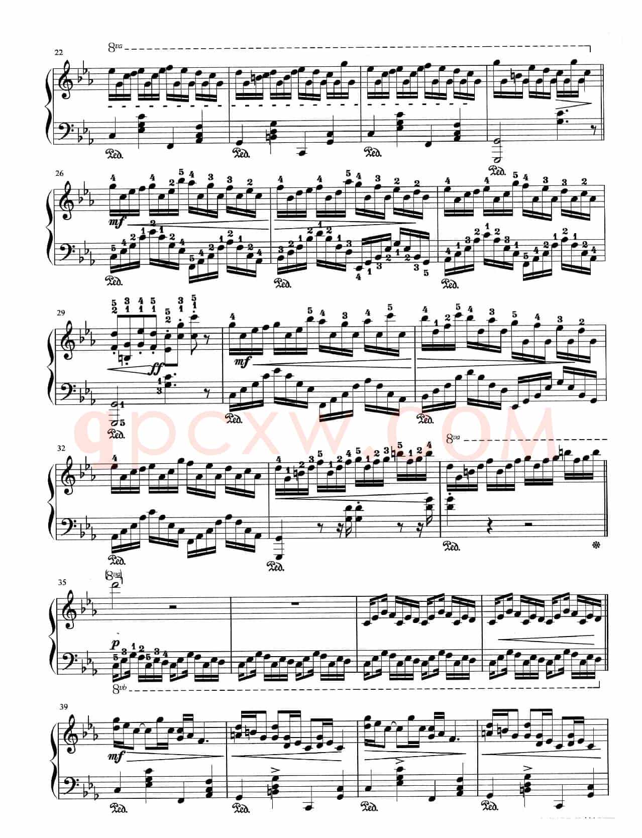 克罗地亚狂想曲（钢琴谱）