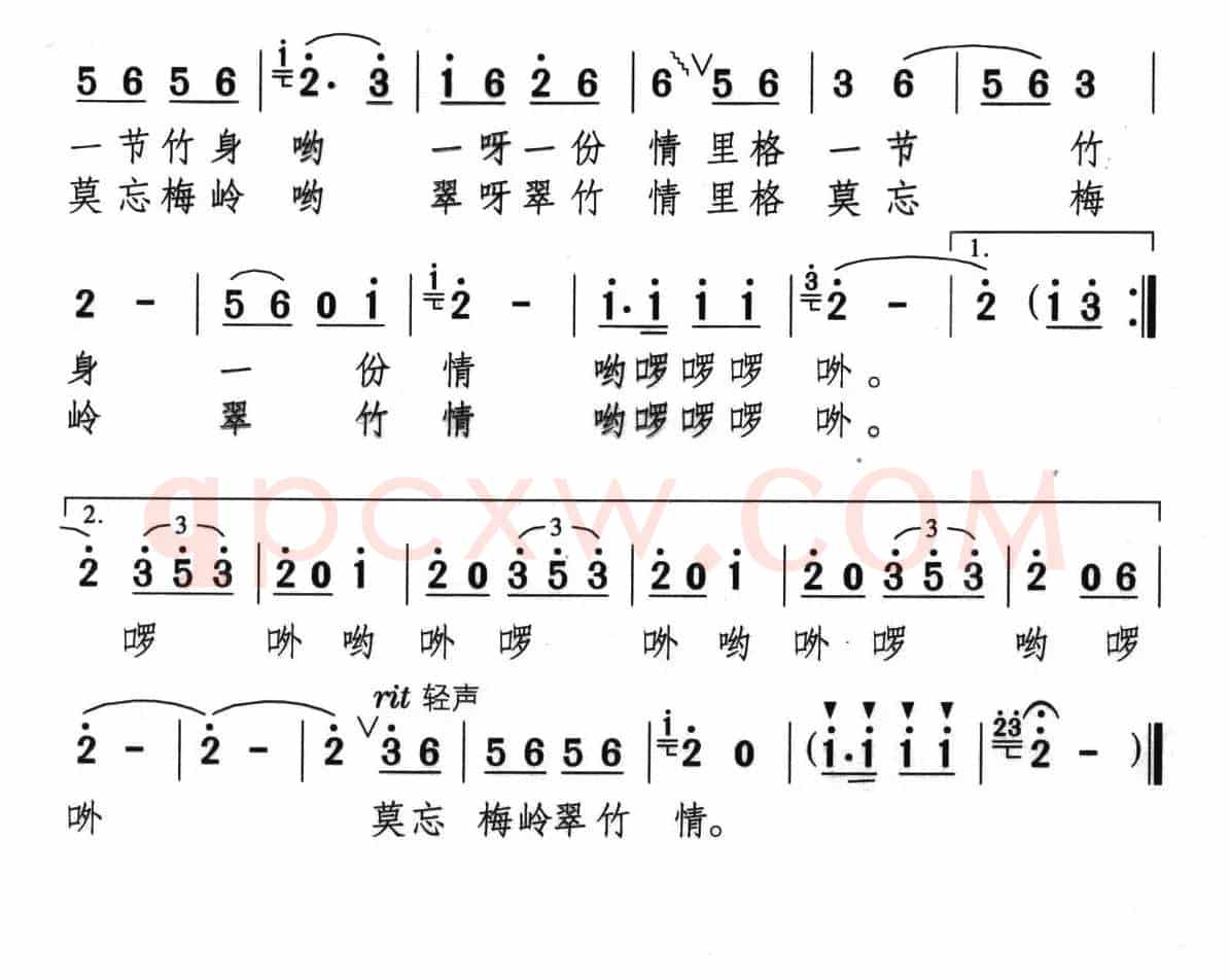 梅岭翠竹情